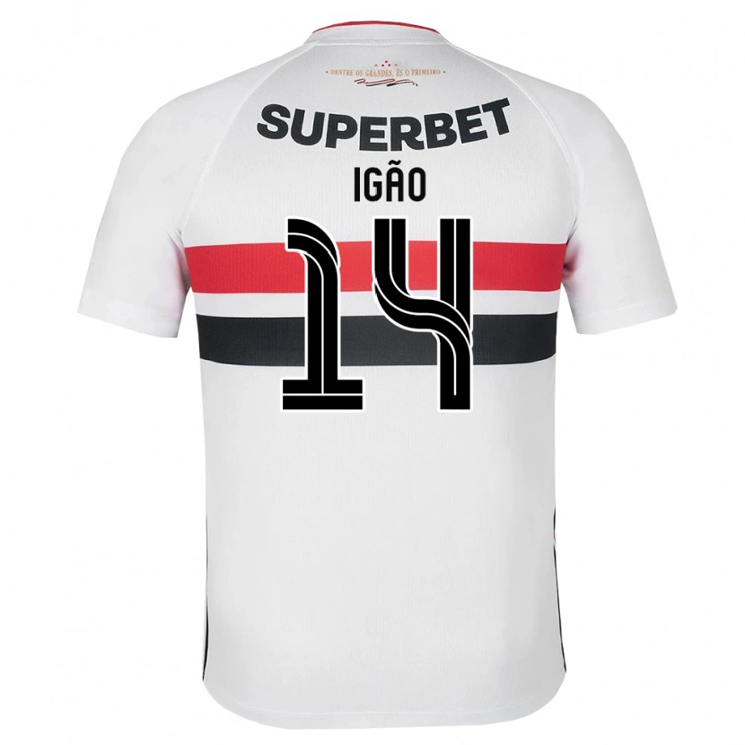 Danxen Børn Igor Odoni Gomes #14 Hvid Rød Sort Hjemmebane Spillertrøjer 2026/27 Trøje T-Shirt