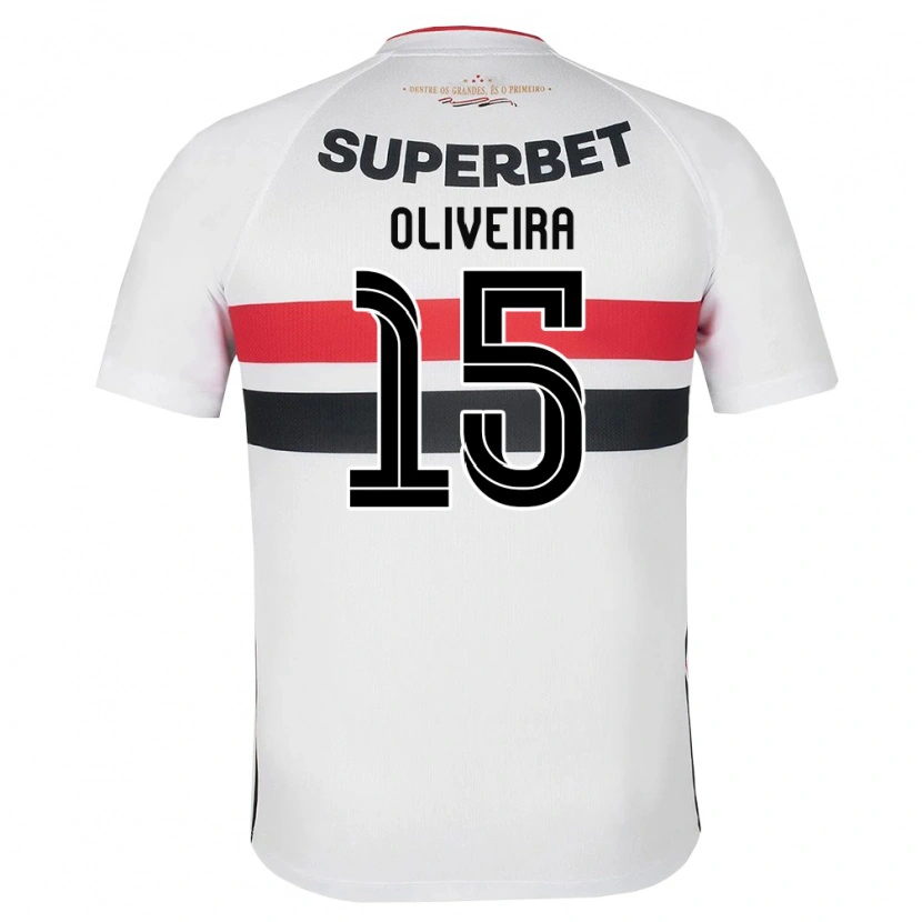 Danxen Børn Felipe Oliveira #15 Hvid Rød Sort Hjemmebane Spillertrøjer 2026/27 Trøje T-Shirt