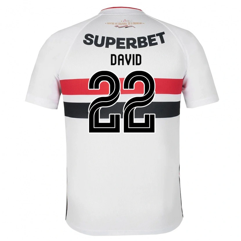 Danxen Børn David #22 Hvid Rød Sort Hjemmebane Spillertrøjer 2026/27 Trøje T-Shirt