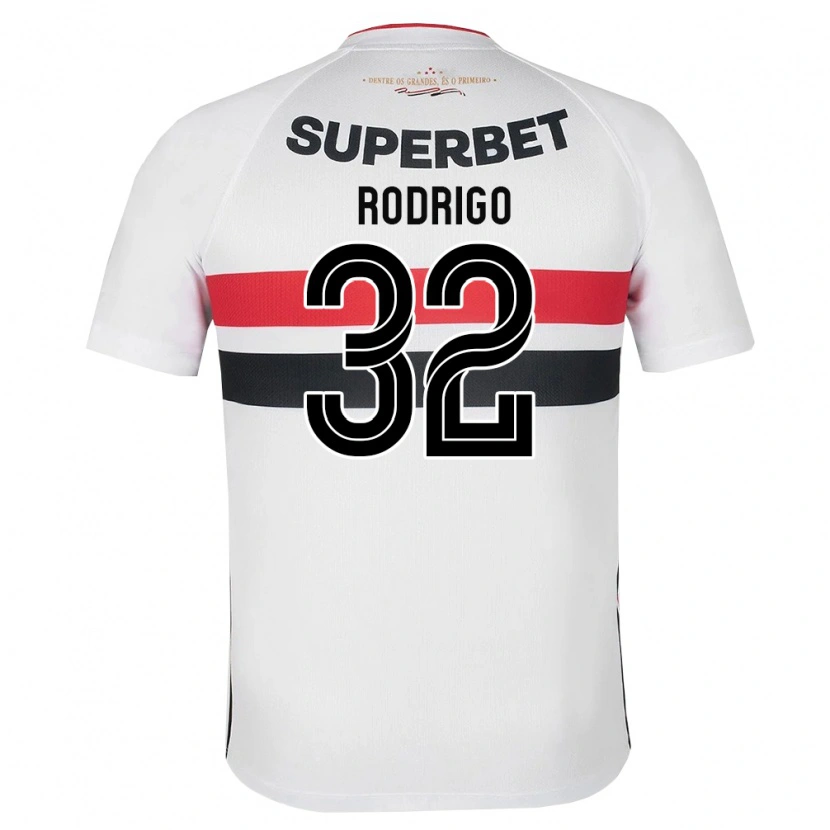 Danxen Børn Rodrigo #32 Hvid Rød Sort Hjemmebane Spillertrøjer 2026/27 Trøje T-Shirt