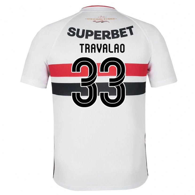 Danxen Børn Rafa Travalão #33 Hvid Rød Sort Hjemmebane Spillertrøjer 2026/27 Trøje T-Shirt