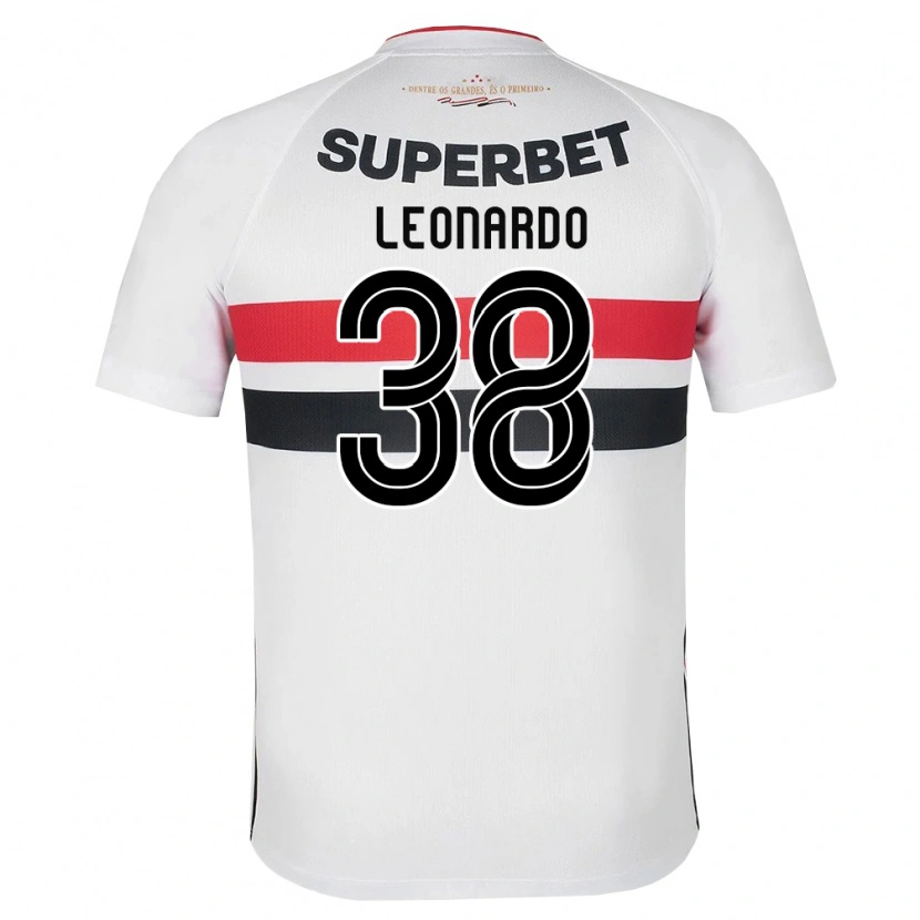 Danxen Børn Hugo Leonardo #38 Hvid Rød Sort Hjemmebane Spillertrøjer 2026/27 Trøje T-Shirt