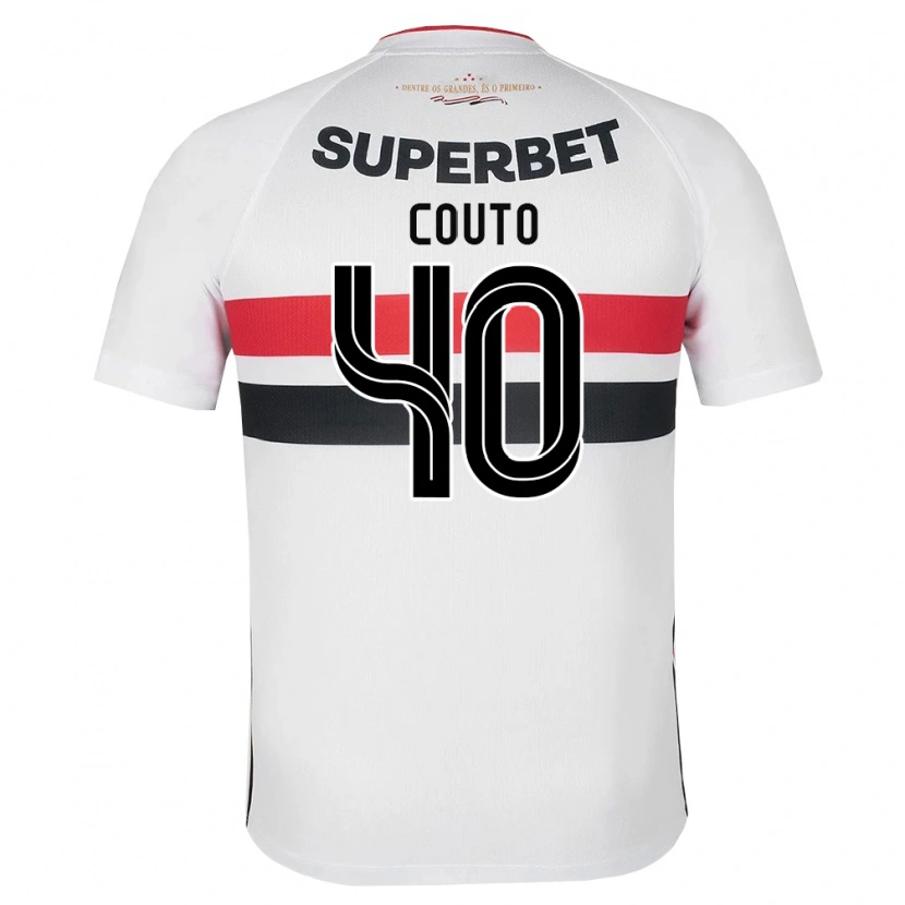 Danxen Børn Thiago Couto #40 Hvid Rød Sort Hjemmebane Spillertrøjer 2026/27 Trøje T-Shirt