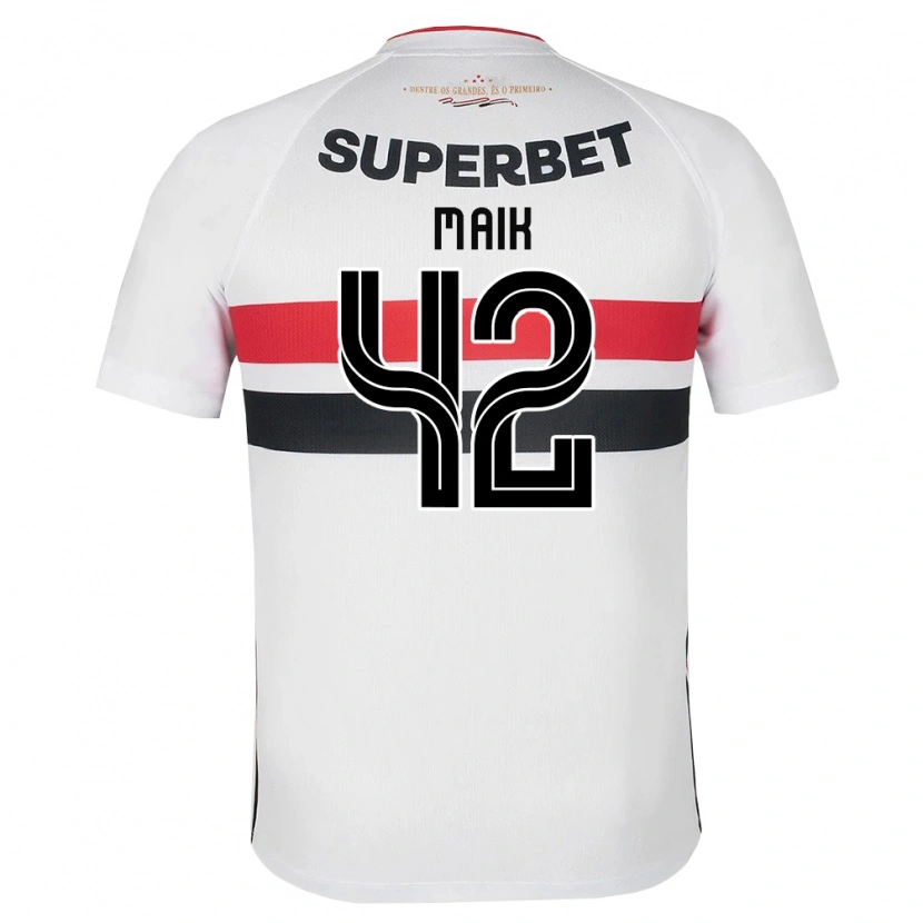 Danxen Børn Maik Gomes Viegas #42 Hvid Rød Sort Hjemmebane Spillertrøjer 2026/27 Trøje T-Shirt