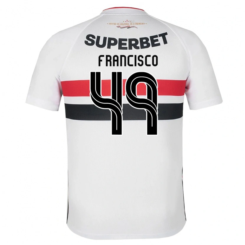 Danxen Børn Ryan Francisco #49 Hvid Rød Sort Hjemmebane Spillertrøjer 2026/27 Trøje T-Shirt