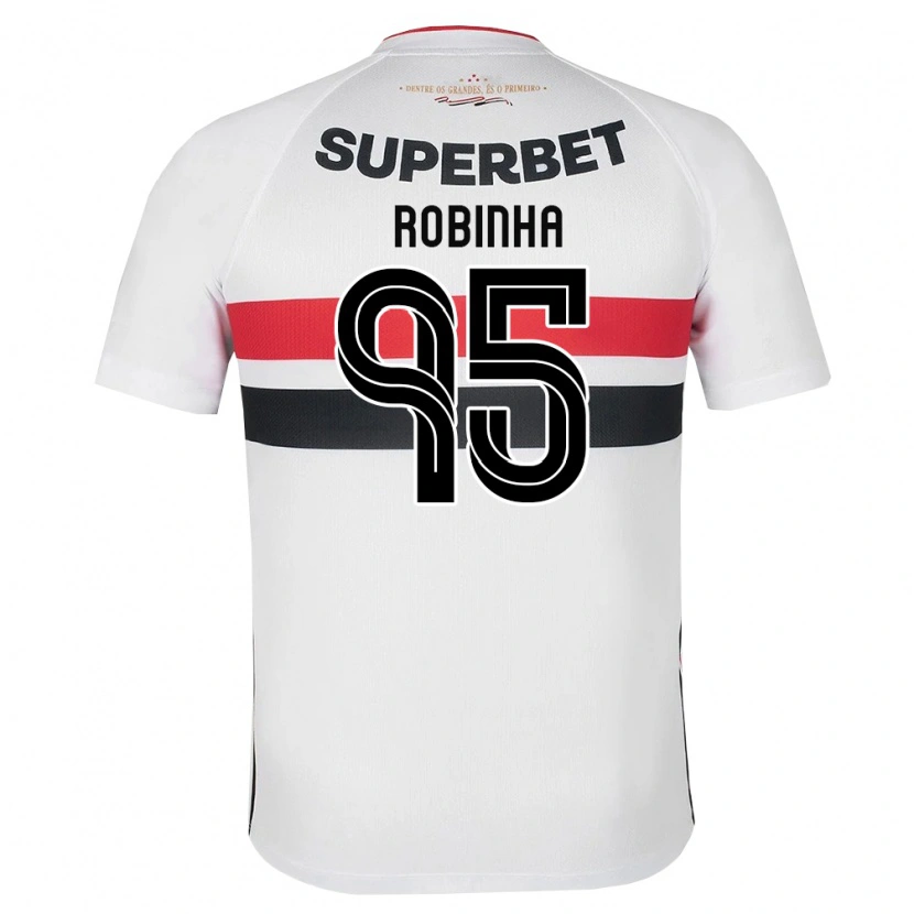 Danxen Børn Robinha #95 Hvid Rød Sort Hjemmebane Spillertrøjer 2026/27 Trøje T-Shirt