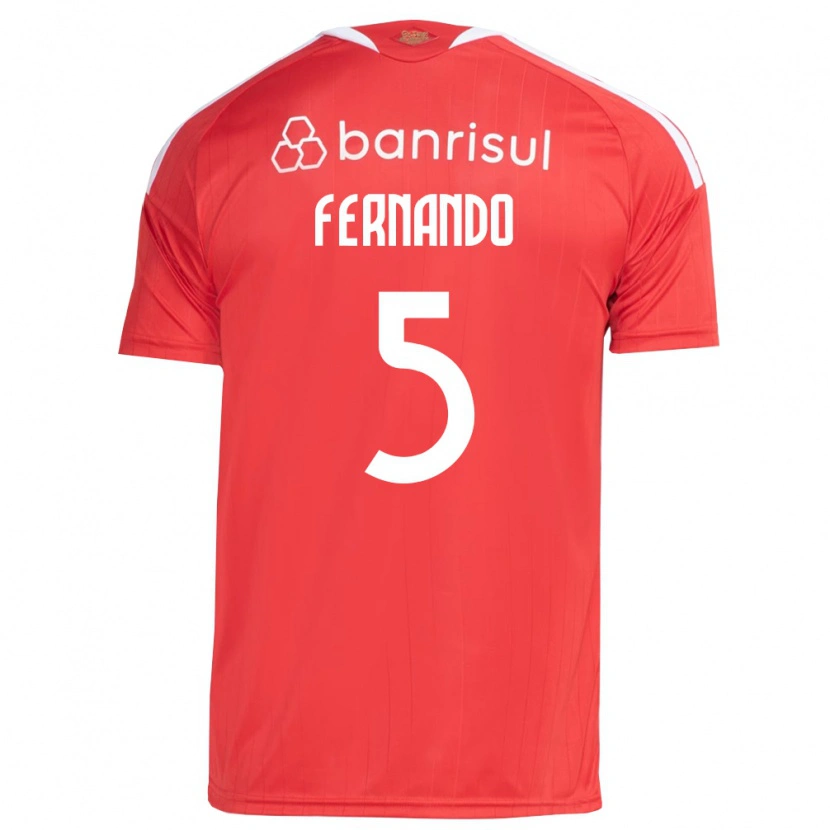 Danxen Børn Fernando #5 Rød Hvid Hjemmebane Spillertrøjer 2026/27 Trøje T-Shirt