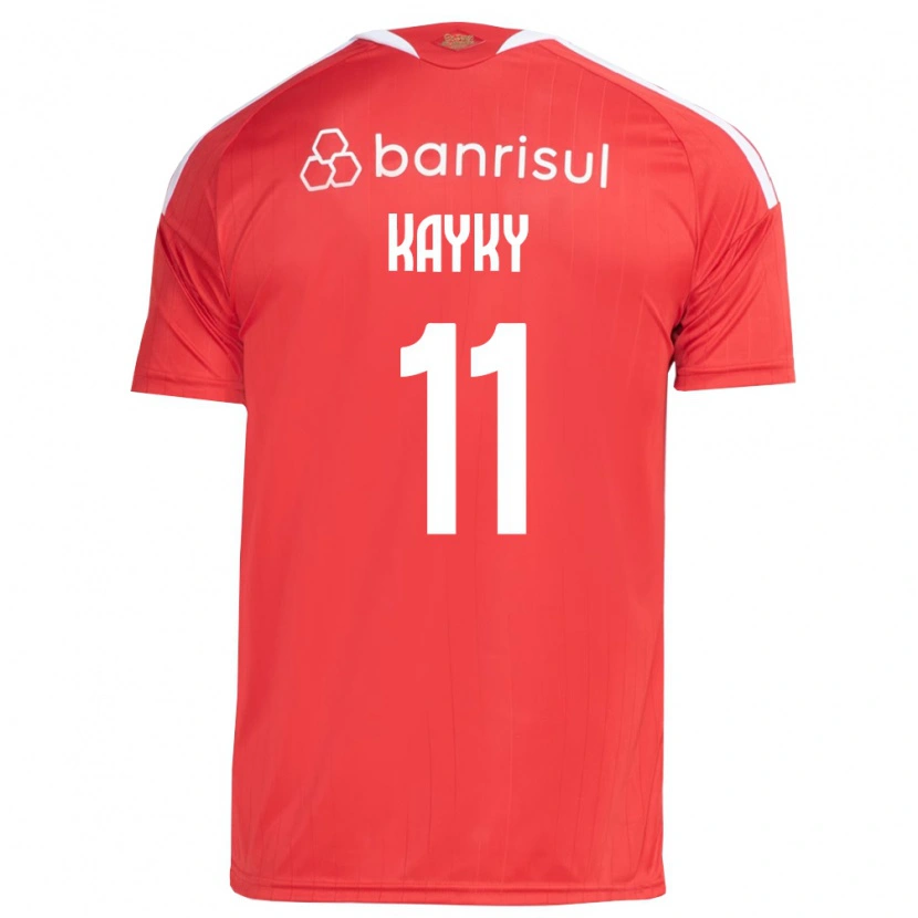 Danxen Børn Kayky Da Silva Chagas #11 Rød Hvid Hjemmebane Spillertrøjer 2026/27 Trøje T-Shirt