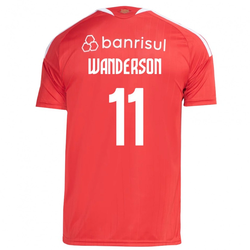 Danxen Børn Wanderson #11 Rød Hvid Hjemmebane Spillertrøjer 2026/27 Trøje T-Shirt