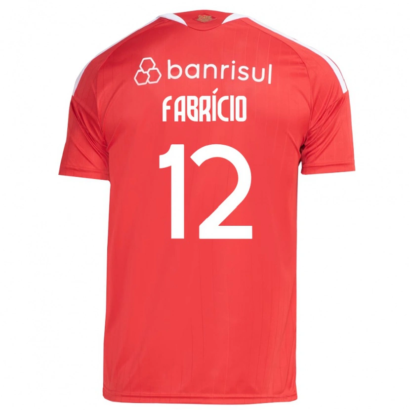 Danxen Børn Fabrício #12 Rød Hvid Hjemmebane Spillertrøjer 2026/27 Trøje T-Shirt