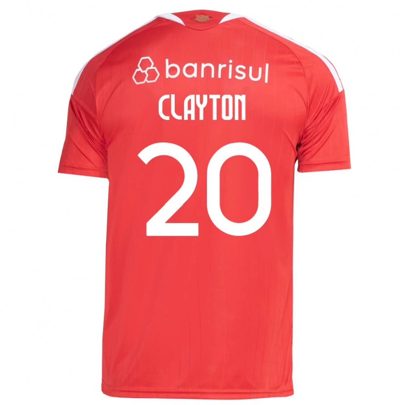 Danxen Børn Clayton Sampaio Pereira #20 Rød Hvid Hjemmebane Spillertrøjer 2026/27 Trøje T-Shirt