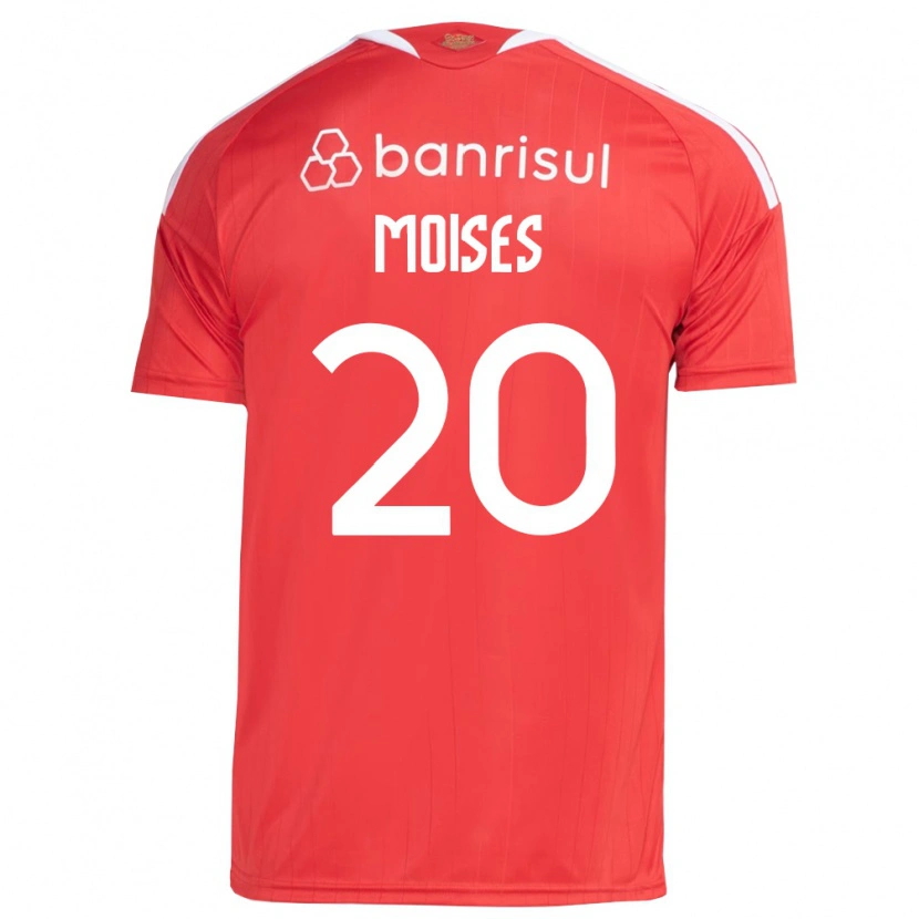 Danxen Børn Moises #20 Rød Hvid Hjemmebane Spillertrøjer 2026/27 Trøje T-Shirt