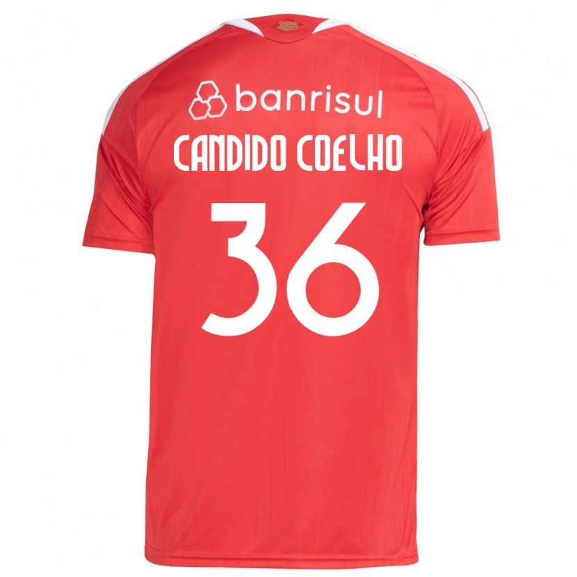 Danxen Børn Richard Candido Coelho #36 Rød Hvid Hjemmebane Spillertrøjer 2026/27 Trøje T-Shirt