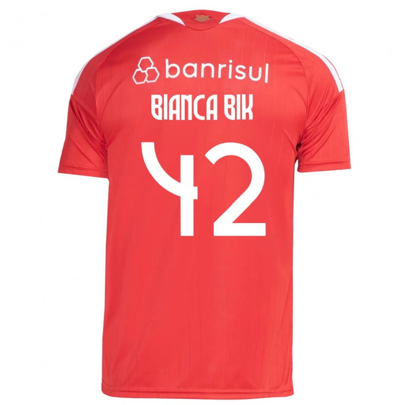 Danxen Børn Bianca Bik #42 Rød Hvid Hjemmebane Spillertrøjer 2026/27 Trøje T-Shirt