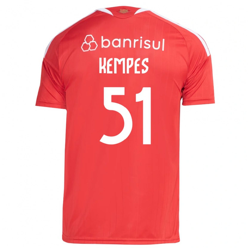 Danxen Børn João Gabriel Kempes Gonçalves #51 Rød Hvid Hjemmebane Spillertrøjer 2026/27 Trøje T-Shirt