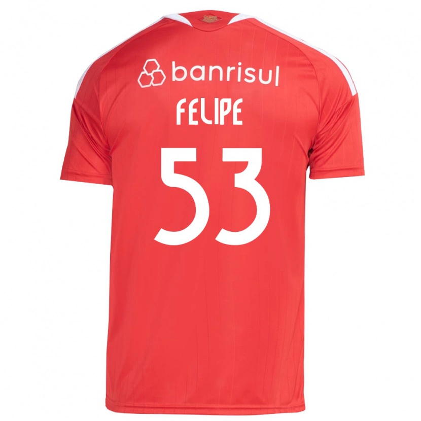 Danxen Børn Luiz Felipe #53 Rød Hvid Hjemmebane Spillertrøjer 2026/27 Trøje T-Shirt