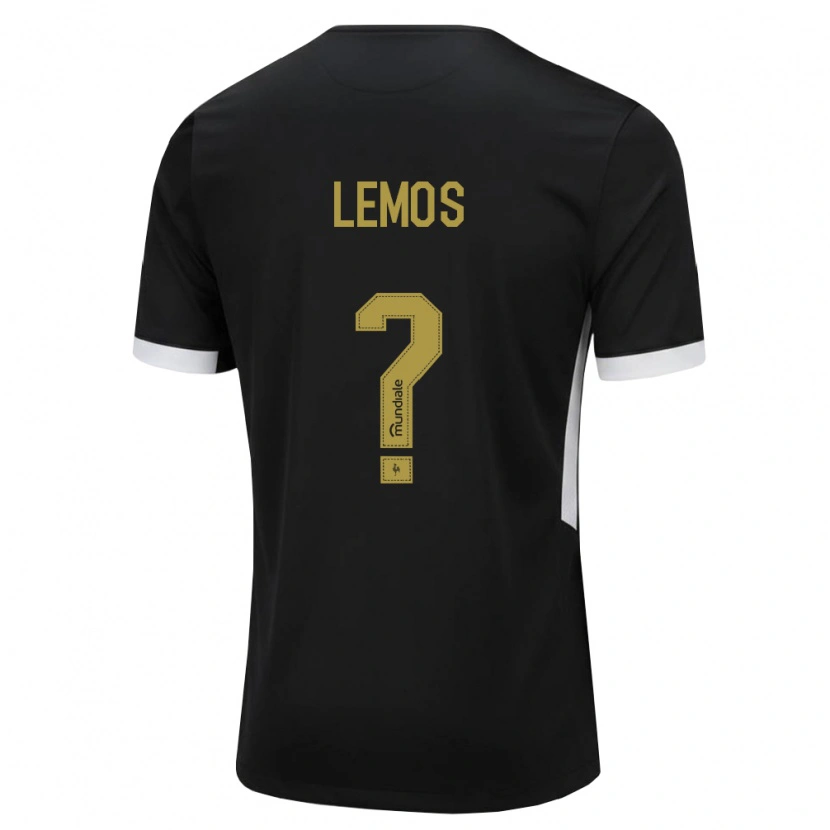 Danxen Børn Pedro Lemos #0 Sort Hvid Gul Hjemmebane Spillertrøjer 2026/27 Trøje T-Shirt