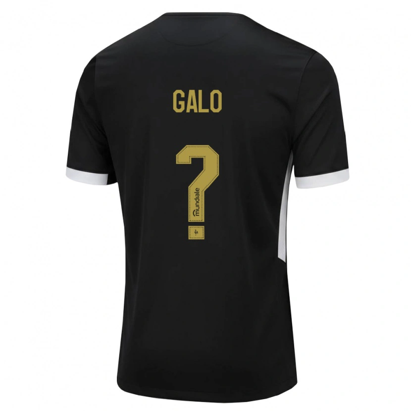 Danxen Børn Diego Galo #0 Sort Hvid Gul Hjemmebane Spillertrøjer 2026/27 Trøje T-Shirt