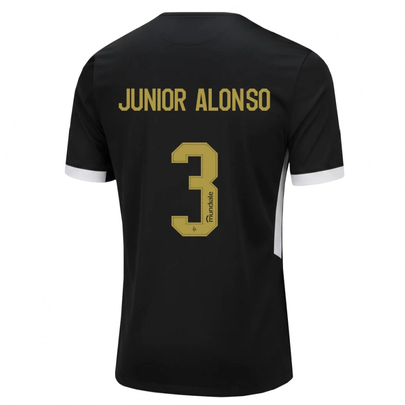 Danxen Børn Junior Alonso #3 Sort Hvid Gul Hjemmebane Spillertrøjer 2026/27 Trøje T-Shirt