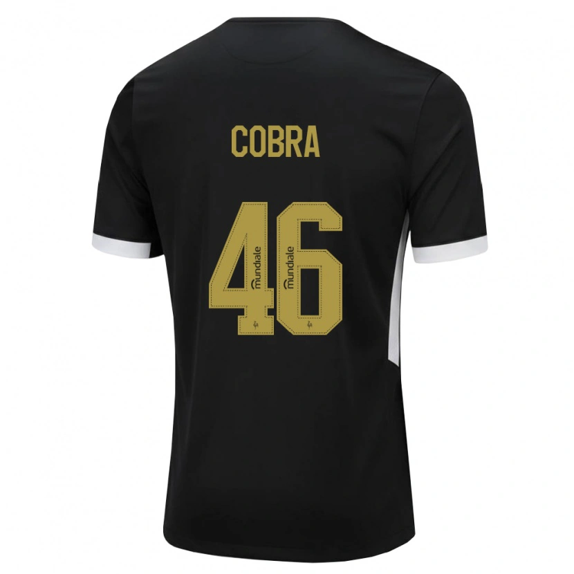 Danxen Børn Pedro Cobra #46 Sort Hvid Gul Hjemmebane Spillertrøjer 2026/27 Trøje T-Shirt