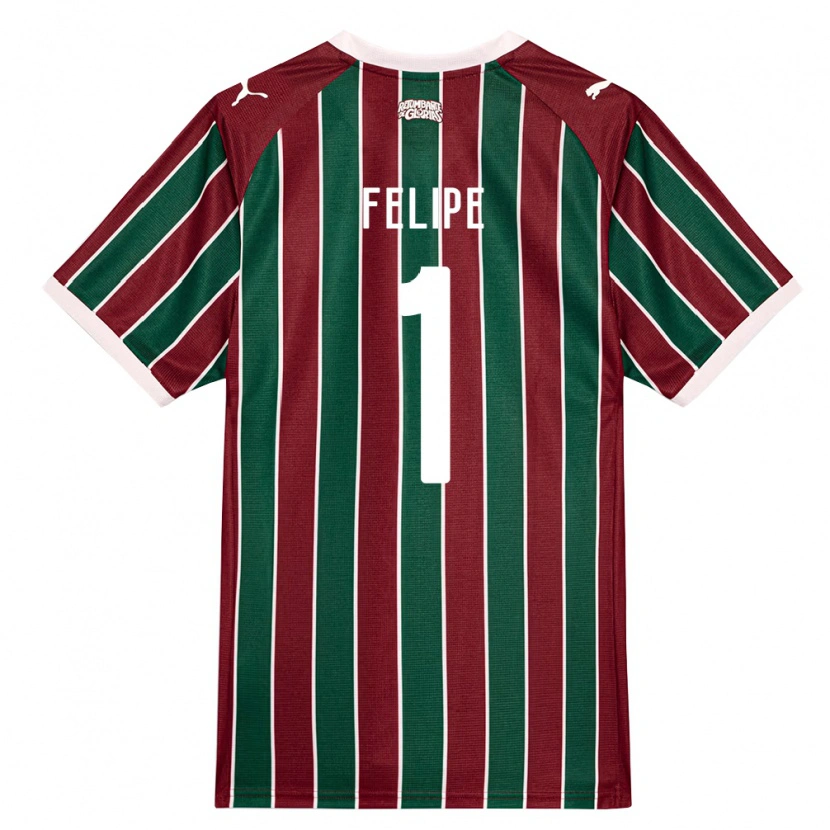 Danxen Børn Marcos Felipe #1 Grøn Vinrød Hvid Hjemmebane Spillertrøjer 2026/27 Trøje T-Shirt
