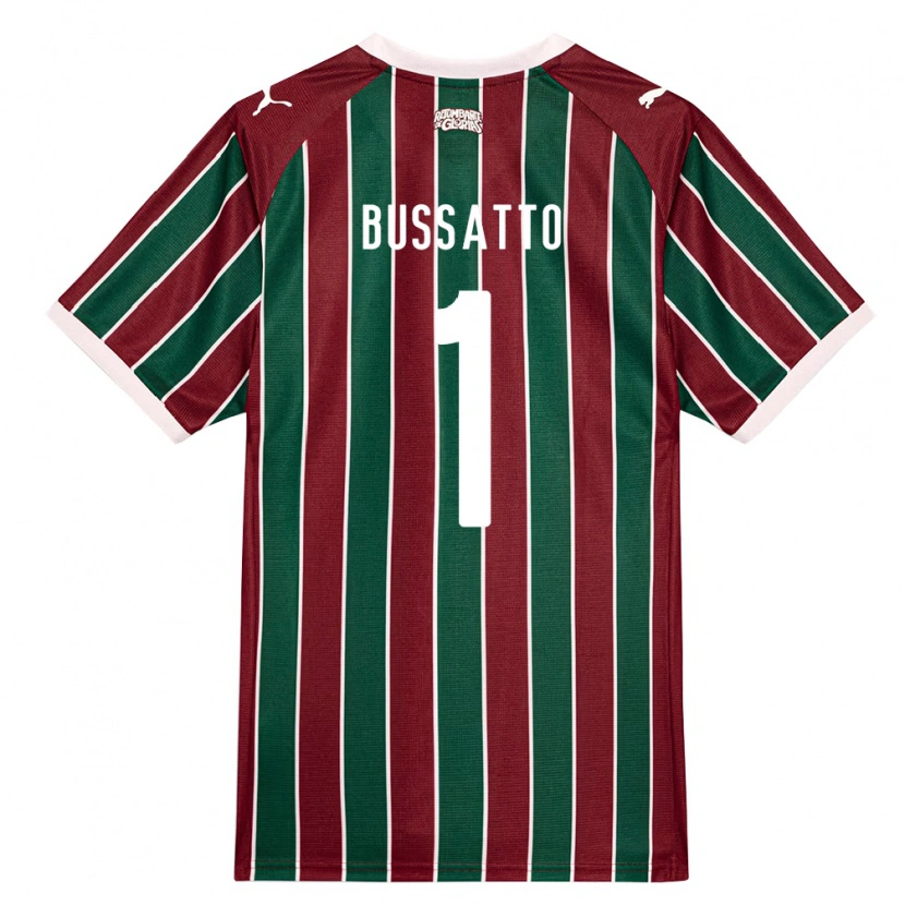 Danxen Børn Letícia Bussatto #1 Grøn Vinrød Hvid Hjemmebane Spillertrøjer 2026/27 Trøje T-Shirt