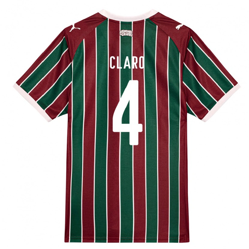 Danxen Børn Luccas Claro #4 Grøn Vinrød Hvid Hjemmebane Spillertrøjer 2026/27 Trøje T-Shirt
