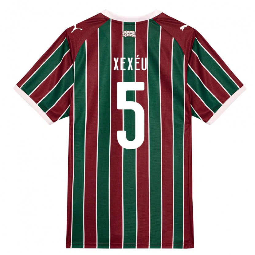 Danxen Børn Xexéu #5 Grøn Vinrød Hvid Hjemmebane Spillertrøjer 2026/27 Trøje T-Shirt