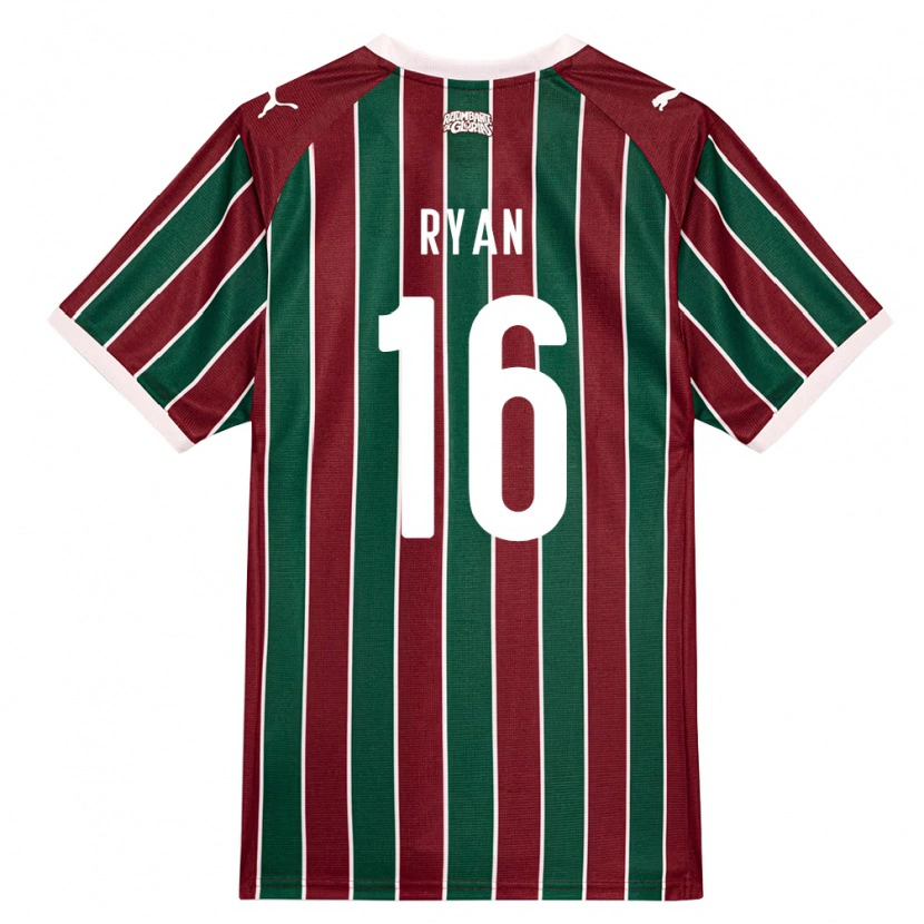 Danxen Børn Arthur Ryan #16 Grøn Vinrød Hvid Hjemmebane Spillertrøjer 2026/27 Trøje T-Shirt