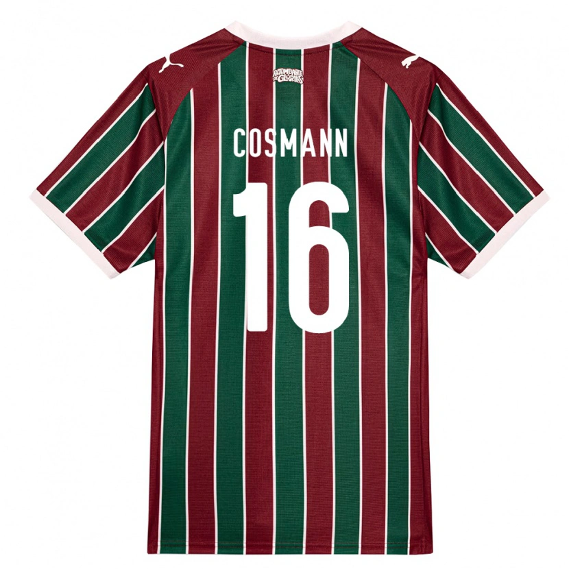 Danxen Børn Yasmin Cosmann #16 Grøn Vinrød Hvid Hjemmebane Spillertrøjer 2026/27 Trøje T-Shirt