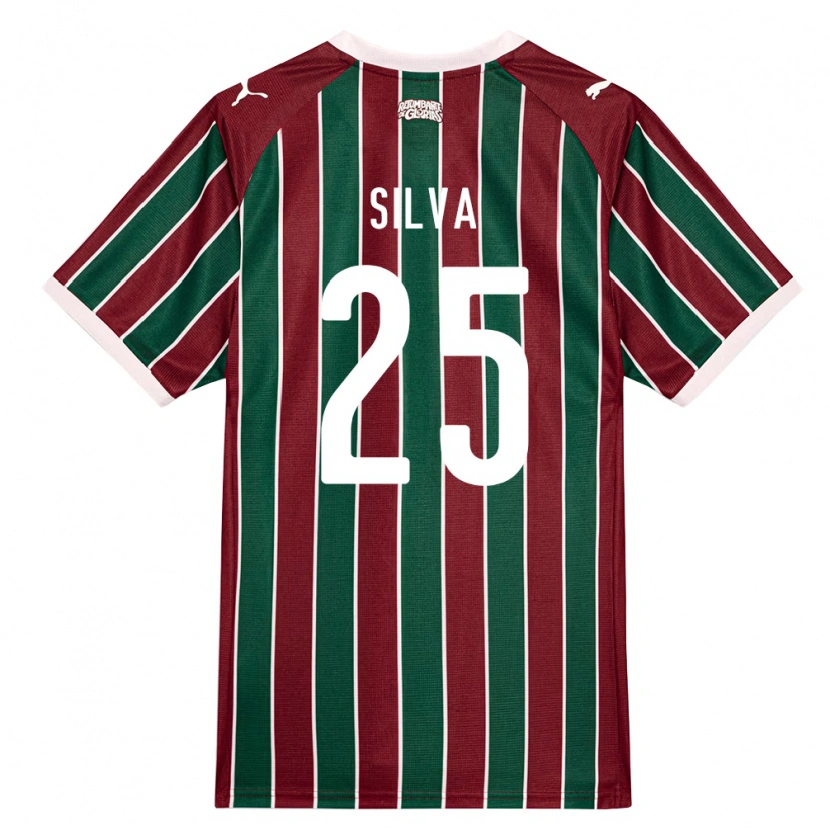 Danxen Børn Julia Silva #25 Grøn Vinrød Hvid Hjemmebane Spillertrøjer 2026/27 Trøje T-Shirt