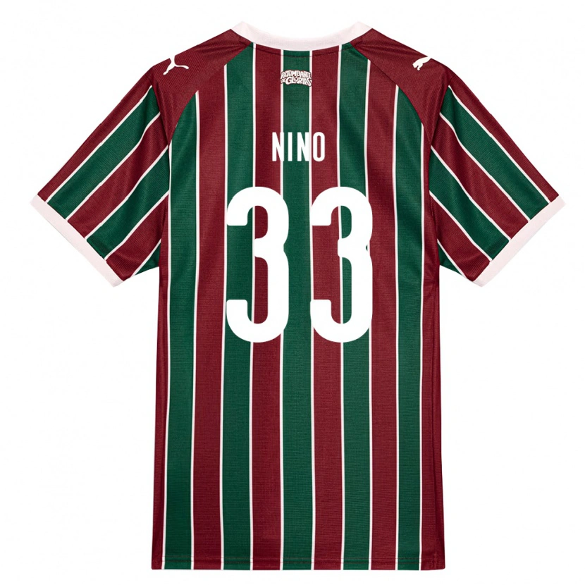 Danxen Børn Nino #33 Grøn Vinrød Hvid Hjemmebane Spillertrøjer 2026/27 Trøje T-Shirt