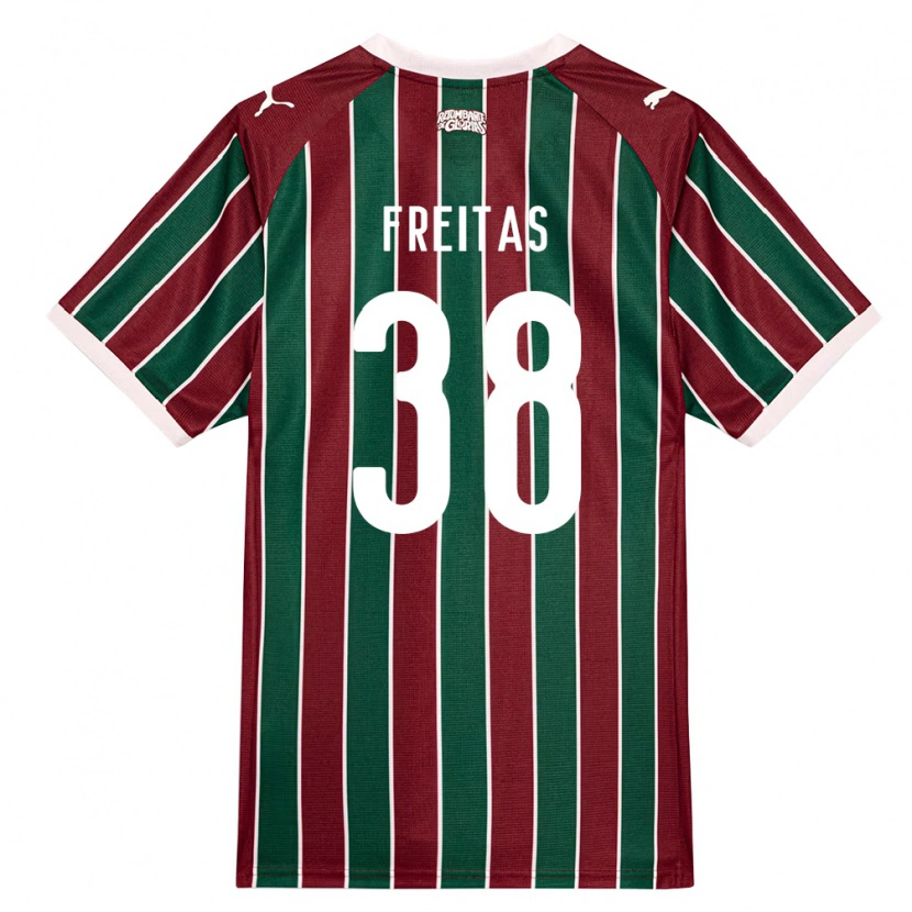 Danxen Børn Freitas #38 Grøn Vinrød Hvid Hjemmebane Spillertrøjer 2026/27 Trøje T-Shirt