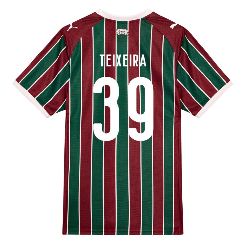 Danxen Børn Gabriel Teixeira #39 Grøn Vinrød Hvid Hjemmebane Spillertrøjer 2026/27 Trøje T-Shirt