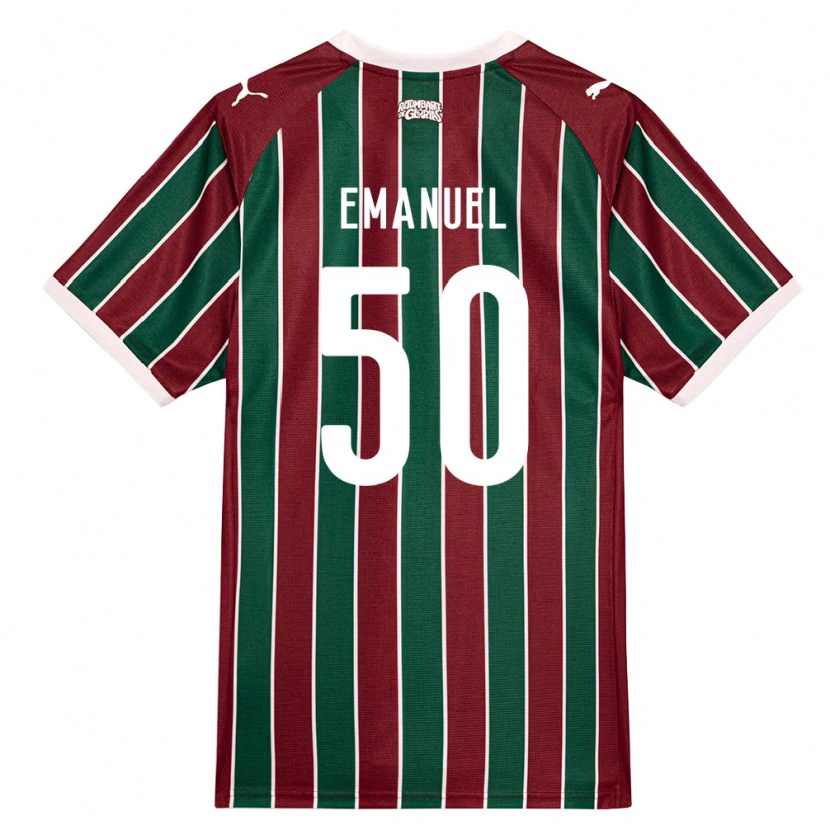 Danxen Børn Lucas Emanuel #50 Grøn Vinrød Hvid Hjemmebane Spillertrøjer 2026/27 Trøje T-Shirt