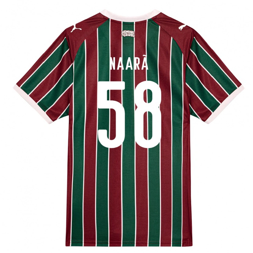 Danxen Børn Naarã Lucas Teixeira Ferreira Dos Santos #58 Grøn Vinrød Hvid Hjemmebane Spillertrøjer 2026/27 Trøje T-Shirt
