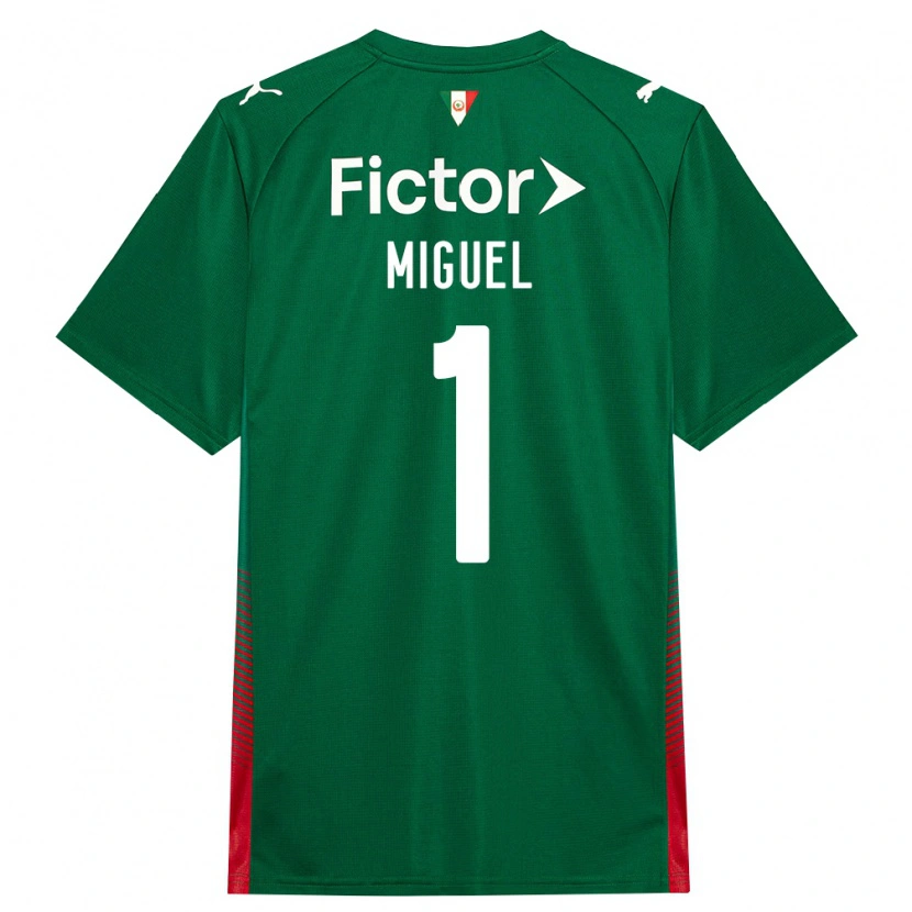 Danxen Børn Carlos Miguel #1 Grøn Rød Hvid Hjemmebane Spillertrøjer 2026/27 Trøje T-Shirt