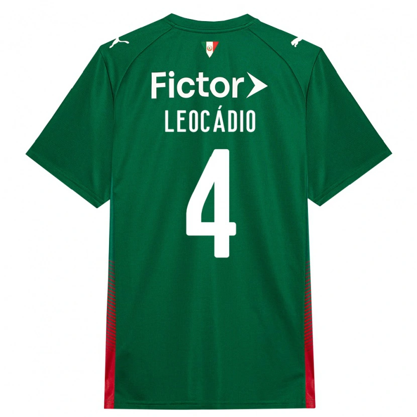 Danxen Børn Isaac Leocádio #4 Grøn Rød Hvid Hjemmebane Spillertrøjer 2026/27 Trøje T-Shirt