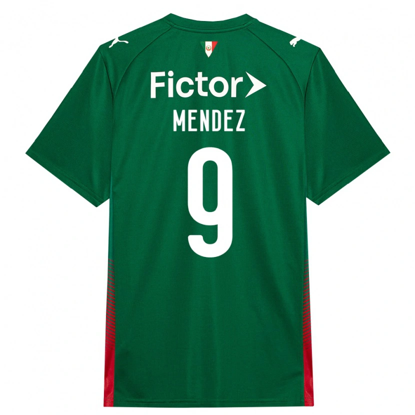 Danxen Børn Cesar Mendez #9 Grøn Rød Hvid Hjemmebane Spillertrøjer 2026/27 Trøje T-Shirt