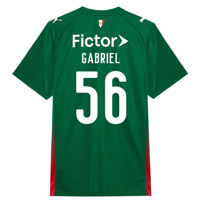 Danxen Børn Arthur Gabriel #56 Grøn Rød Hvid Hjemmebane Spillertrøjer 2026/27 Trøje T-Shirt