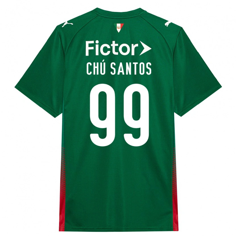 Danxen Børn Chú Santos #99 Grøn Rød Hvid Hjemmebane Spillertrøjer 2026/27 Trøje T-Shirt
