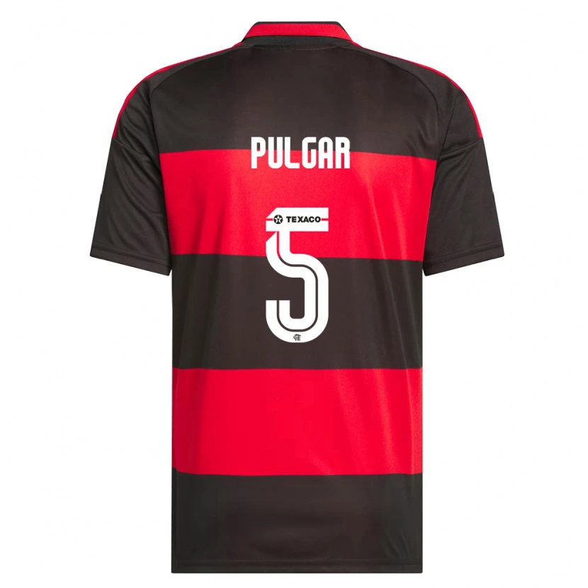 Danxen Børn Erick Pulgar #5 Rød Sort Hvid Hjemmebane Spillertrøjer 2026/27 Trøje T-Shirt