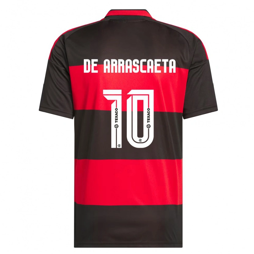 Danxen Børn Giorgian De Arrascaeta #10 Rød Sort Hvid Hjemmebane Spillertrøjer 2026/27 Trøje T-Shirt