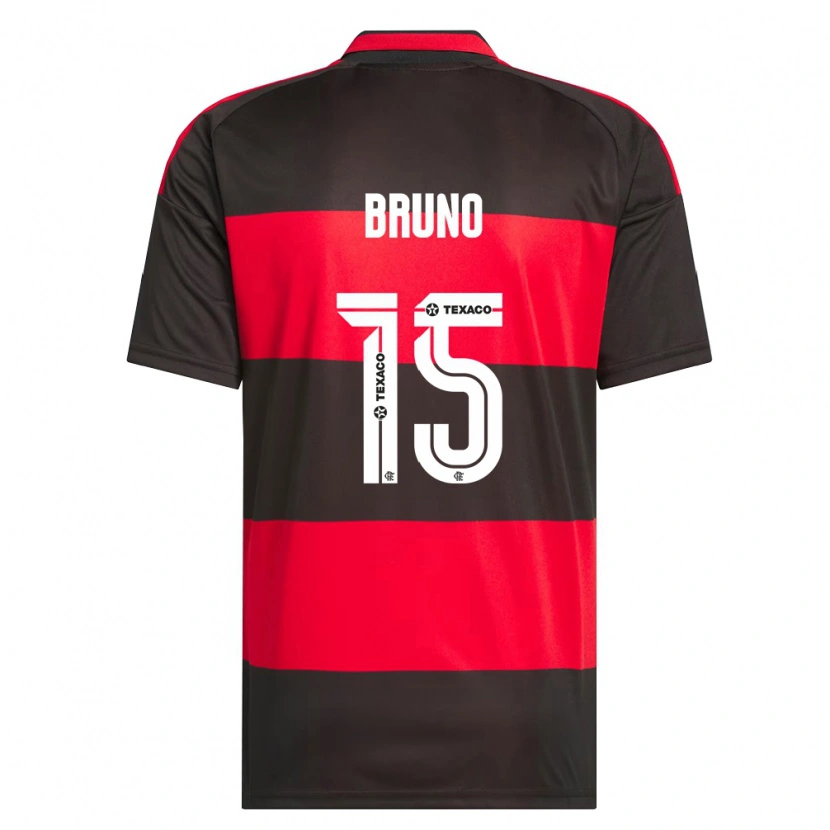 Danxen Børn Fabrício Bruno #15 Rød Sort Hvid Hjemmebane Spillertrøjer 2026/27 Trøje T-Shirt
