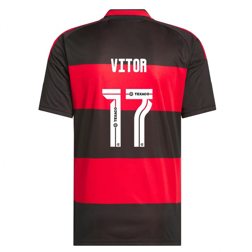 Danxen Børn João Vitor #17 Rød Sort Hvid Hjemmebane Spillertrøjer 2026/27 Trøje T-Shirt