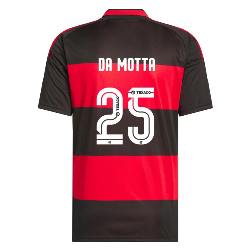 Danxen Børn Piris Da Motta #25 Rød Sort Hvid Hjemmebane Spillertrøjer 2026/27 Trøje T-Shirt