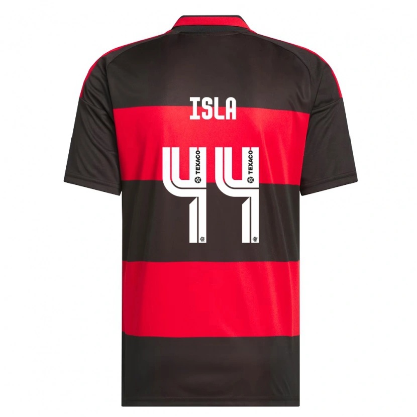 Danxen Børn Mauricio Isla #44 Rød Sort Hvid Hjemmebane Spillertrøjer 2026/27 Trøje T-Shirt