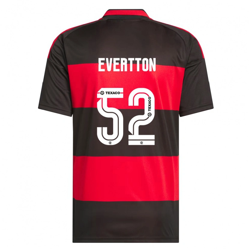 Danxen Børn Evertton Araújo #52 Rød Sort Hvid Hjemmebane Spillertrøjer 2026/27 Trøje T-Shirt