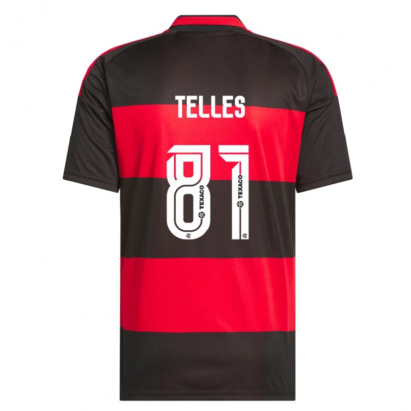 Danxen Børn Douglas Telles #81 Rød Sort Hvid Hjemmebane Spillertrøjer 2026/27 Trøje T-Shirt