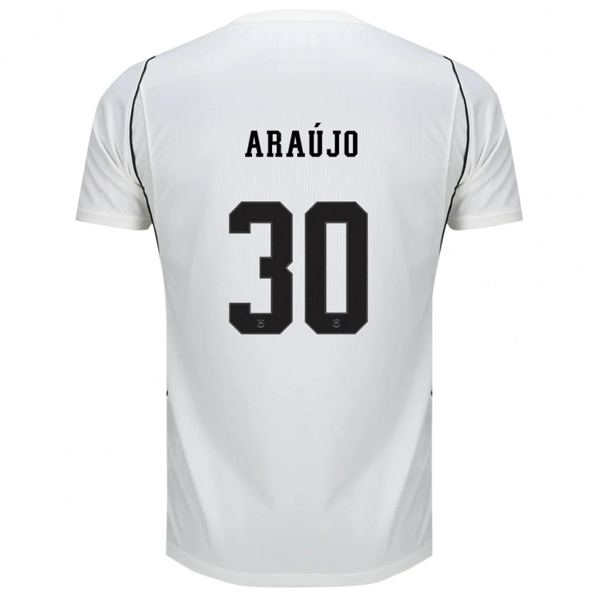 Danxen Børn Matheus Araujo #30 Hvid Sort Rød Hjemmebane Spillertrøjer 2026/27 Trøje T-Shirt